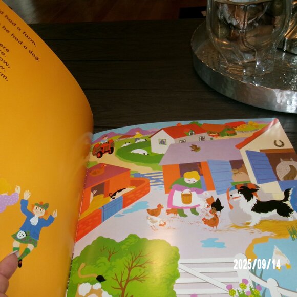 RARE Old Macdonald Had a Farm (Classic Books with Holes) Book w. Farmer Doll - Picture 5 of 9